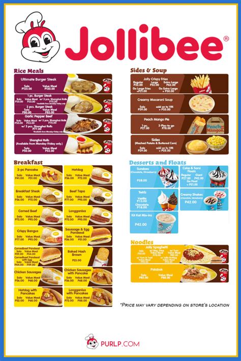 jollibee menu 2023 philippines|jollibee menu usa.